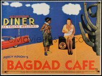9r0658 BAGDAD CAFE British quad 1988 Percy Adlon, Marianne Sagebrecht, Jack Palance, bizarre image!