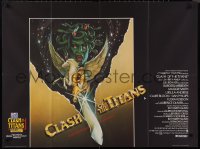 9r0662 CLASH OF THE TITANS British quad 1981 Harryhausen, great fantasy art by Roger Huyssen!