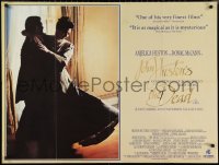 9r0664 DEAD foil British quad 1987 John Huston directed, great image of Anjelica Huston dancing!