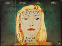 9r0673 GREAT EXPECTATIONS teaser British quad 1998 close-up artwork of Gwyneth Paltrow, Dickens!