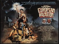9r0680 NATIONAL LAMPOON'S EUROPEAN VACATION British quad 1986 Chevy Chase, wacky fantasy art by Vallejo!