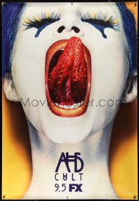 9r0092 AMERICAN HORROR STORY TV DS bus stop 2017 season 7 horror, wild image of grotesque tongue!
