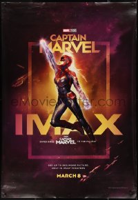 9r0096 CAPTAIN MARVEL IMAX DS bus stop 2019 Brie Larson in title role, experience it to the fullest!