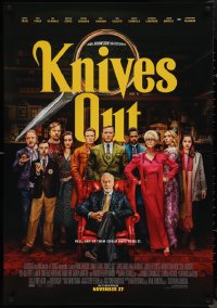 9r0287 KNIVES OUT advance Canadian 1sh 2019 everyone has a motive but no clue, Johnson whodunnit!