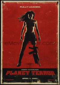 9r0483 PLANET TERROR 27x39 commercial poster 2007 Rodriguez, Grindhouse, sexy Rose McGowan w/gun leg!