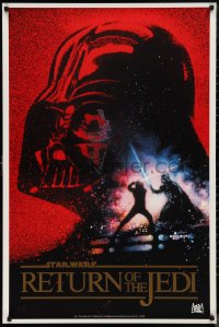 9r0484 RETURN OF THE JEDI 27x40 German commercial poster 1994 Revenge art of Vader by Drew Struzan!