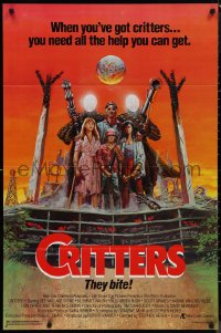 9r1106 CRITTERS 1sh 1986 great completely different art of cast & monsters by Ken Barr!