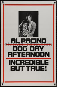 9r1127 DOG DAY AFTERNOON teaser 1sh 1975 Al Pacino, Sidney Lumet bank robbery crime classic!