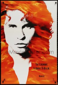 9r1128 DOORS teaser 1sh 1990 cool image of Val Kilmer as Jim Morrison, directed by Oliver Stone!