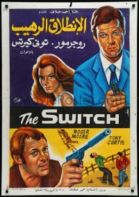 9r0770 SWITCH Egyptian poster 1981 Tony Curtis, Roger Moore, different Moaty & Al Saghr artwork!