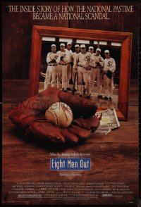 9r1134 EIGHT MEN OUT 1sh 1988 John Sayles, John Cusack, Chicago Black Sox, baseball!