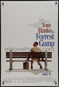 9r1151 FORREST GUMP advance DS 1sh 1994 Tom Hanks sits on bench, Robert Zemeckis classic!