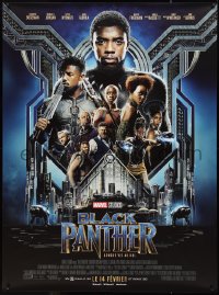 9r0187 BLACK PANTHER advance French 1p 2018 Chadwick Boseman in the title role as T'Challa + cast!