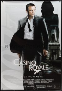 9r0192 CASINO ROYALE advance DS French 1p 2006 Daniel Craig as Bond, Aston Martin & sexy silhouette!