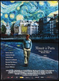 9r0210 MIDNIGHT IN PARIS French 1p 2011 cool image of Owen Wilson under Van Gogh's Starry Night!