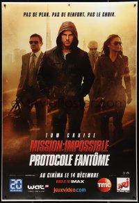 9r0231 MISSION: IMPOSSIBLE GHOST PROTOCOL 3 teaser DS French 1ps 2011 hooded spy Tom Cruise & cast!