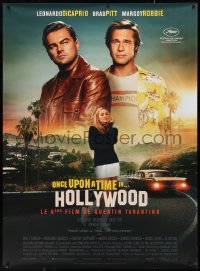 9r0213 ONCE UPON A TIME IN HOLLYWOOD French 1p 2019 cool image of DiCaprio, Brad Pitt & Robbie!