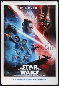 9r0215 RISE OF SKYWALKER teaser DS French 1p 2019 Star Wars, Ridley, Fisher, Hamill, cast montage!