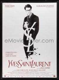 9r0227 YVES SAINT LAURENT French 1p 2014 cool image of Pierre Niney in the title role!