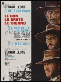9r0926 GOOD, THE BAD & THE UGLY French 23x31 R1970s Clint Eastwood, Lee Van Cleef, Sergio Leone!
