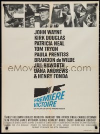 9r0928 IN HARM'S WAY French 23x31 1965 John Wayne, Kirk Douglas, Otto Preminger, cool title art!