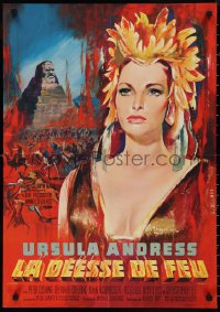 9r0937 SHE French 22x30 1965 Hammer, different art of sexy Ursula Andress by Georges Allard