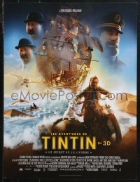 9r0945 ADVENTURES OF TINTIN French 16x21 2011 Spielberg's CGI version of the Belgian comic!
