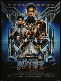 9r0957 BLACK PANTHER advance French 16x22 2018 Chadwick Boseman in the title role as T'Challa!