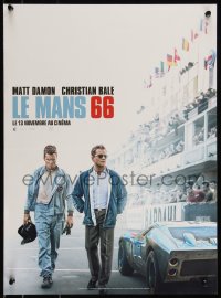 9r0977 FORD V FERRARI teaser French 15x21 2019 Christian Bale & Matt Damon on track, Le Mans '66!