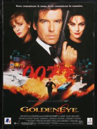 9r0980 GOLDENEYE French 16x21 1995 Pierce Brosnan as secret agent James Bond 007, cool montage!