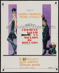 9r0983 HOW TO STEAL A MILLION French 18x22 1966 different art of sexy Audrey Hepburn & Peter O'Toole