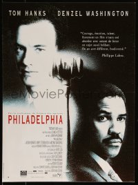 9r1006 PHILADELPHIA French 15x21 1993 Tom Hanks, Denzel Washington, directed by Jonathan Demme!