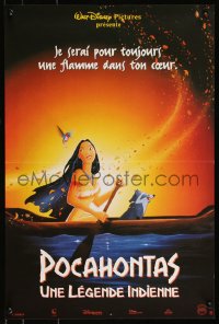 9r1007 POCAHONTAS French 16x24 1995 Disney, the famous Native American Indian with John Smith!