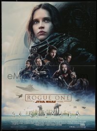 9r1011 ROGUE ONE French 16x22 2016 A Star Wars Story, Felicity Jones, cast montage, Death Star!