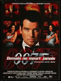 9r1025 TOMORROW NEVER DIES French 16x21 1997 Pierce Brosnan as Bond, Michelle Yeoh, Teri Hatcher!