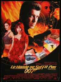 9r1032 WORLD IS NOT ENOUGH French 16x22 1999 Pierce Brosnan as James Bond, Sophie Marceau!