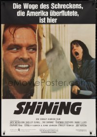 9r0036 SHINING German 33x47 1980 Stephen King & Kubrick horror masterpiece, crazy Jack Nicholson!