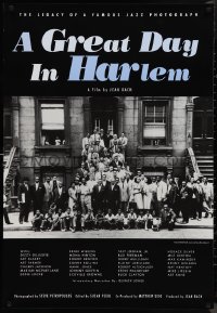9r1171 GREAT DAY IN HARLEM 1sh 1994 great portrait of jazz musicians & family in New York!