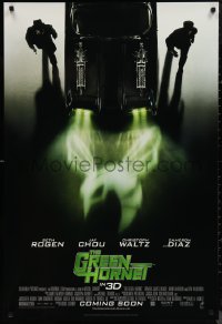 9r1173 GREEN HORNET int'l advance DS 1sh 2011 Seth Rogen, cool image of cast walking with car!