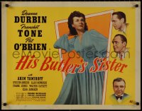 9r0571 HIS BUTLER'S SISTER 1/2sh 1943 Deanna Durbin, Franchot Tone, Pat O'Brien, ultra rare!