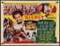 9r0575 KISMET style A 1/2sh 1956 Howard Keel, Ann Blyth, ecstasy of song, spectacle & love!