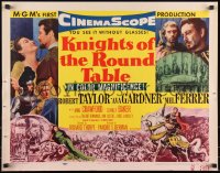 9r0576 KNIGHTS OF THE ROUND TABLE style B 1/2sh 1954 Robert Taylor as Lancelot, sexy Ava Gardner!