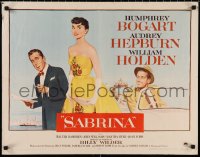 9r0584 SABRINA style A 1/2sh 1954 Audrey Hepburn w/ Humphrey Bogart & William Holden, Billy Wilder!