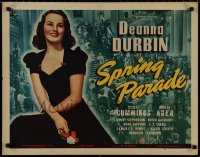 9r0587 SPRING PARADE 1/2sh 1940 great close-up image of cute Deanna Durbin over crowd, ultra rare!