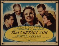9r0591 THAT CERTAIN AGE 1/2sh 1938 great image of cast staring at smiling Deanna Durbin, very rare!