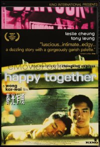 9r1181 HAPPY TOGETHER 1sh 1997 Wong Kar Wai, homosexuals travel to Argentina and break up!