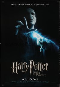 9r1185 HARRY POTTER & THE ORDER OF THE PHOENIX teaser DS 1sh 2007 Ralph Fiennes as Lord Voldemort!