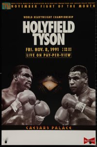 9r0307 HOLYFIELD VS TYSON . TV poster 1991 Heavyweight Championship boxing, fight that never was!