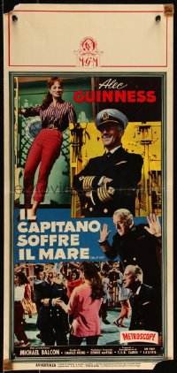 9r0793 ALL AT SEA Italian locandina 1957 captain Alec Guinness + sexy English ladies!