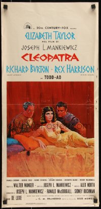 9r0805 CLEOPATRA Italian locandina R1965 Elizabeth Taylor, Burton & Harrison, Howard Terpning art!